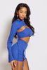 Cobalt Ribbed 3 Piece Skirt & Top Co-ord