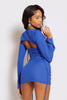Cobalt Ribbed 3 Piece Skirt & Top Co-ord