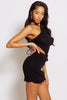 Black Knitted Mini Skirt & Backless Top Co-ord