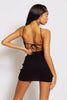 Black Knitted Mini Skirt & Backless Top Co-ord