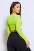 Neon Lime Mesh Crop Top