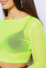 Neon Lime Mesh Crop Top