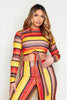 Multi Stripe Crop Top & Wide Trousers Co-ord