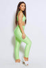 Neon Lime Lycra Crop Top & Leggings Co-ord