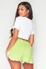 Lime Green Side Stripe Runner Shorts