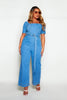 Petite Midwash Square Neck Wide Leg Jumpsuit