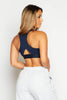 Navy Cut Out Sports Bra