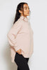 Pink Oversize Roll Neck Sweatshirt