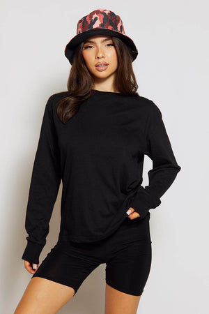 Tall Cotton Long Sleeve Crew Neck T-Shirt