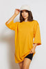 Orange Cotton 3/4 Sleeve T-Shirt Dress