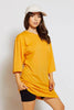 Orange Cotton 3/4 Sleeve T-Shirt Dress