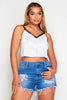 Silver Pleated Cami Crop Top