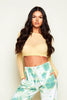 Lemon Yellow Mesh Crop Top