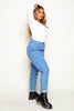 Plus+ Mid Wash High Waist Skinny Jeans