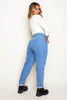 Plus+ Mid Wash High Waist Skinny Jeans