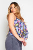 Navy Floral Sheer Cami Top