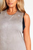 Reebok Combat Grey Spray Dye Tank Top