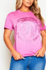 Diesel Pink Glitter Printed Graphic Tee