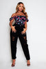 Black Floral Sheer Badot Long Sleeve Bodysuit