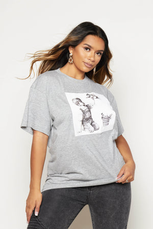 NHS Grey Graphic Printed Heroes T.Shirt