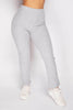 Grey Towelling Straight Leg Joggers