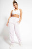 Lilac Zip Side Wide Leg Joggers