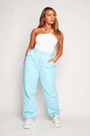 Plus+ Light Blue Denim Joggers