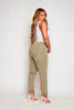 Khaki High Waist Distressed Rigid Mom Jeans