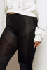 Black PVC and Jersey Contrast Leggings