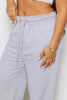 Grey Basic Sweat Wide Leg Joggers