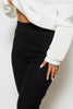 Black Rib Seam Detail Leggings