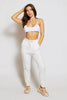 White Casual Basic Joggers