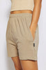 Taupe Sweat Shorts with Pockets