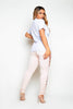 Blush Side Lace Up Skinny Trousers