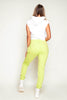 Lime Green Distressed Ripped Joggers