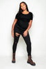 Black Ripped Maternity Skinny Jeans