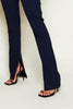 Navy Tailored Trousers with Split