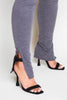 Plus+ Dark Grey Split Hem Leggings