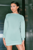 Sage Green Basic Sweater Dress