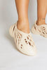 Cream Cut Out Rubber Slip On Runners