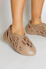 Mocha Cut Out Rubber Slip On Runners