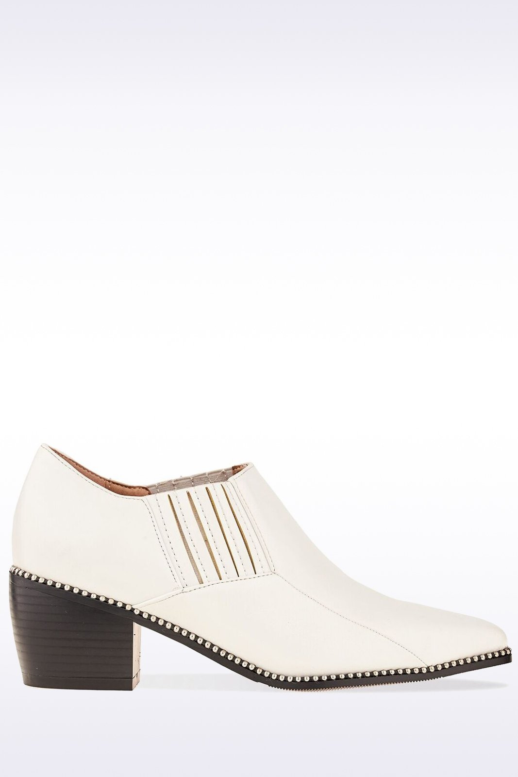 white pointed mule