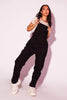 Black Classic Denim Front Pocket Dungarees