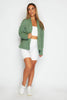 Plus+ Sage Denim Distressed Jacket