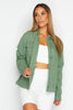 Plus+ Sage Denim Distressed Jacket