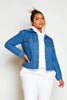 Mid Blue Casual Denim Jacket