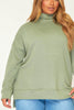 Sage Oversize Roll Neck Sweatshirt