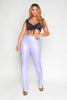 Tall Lilac Coated Split Hem Leggings