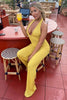 Yellow Bandage Halterneck Jumpsuit