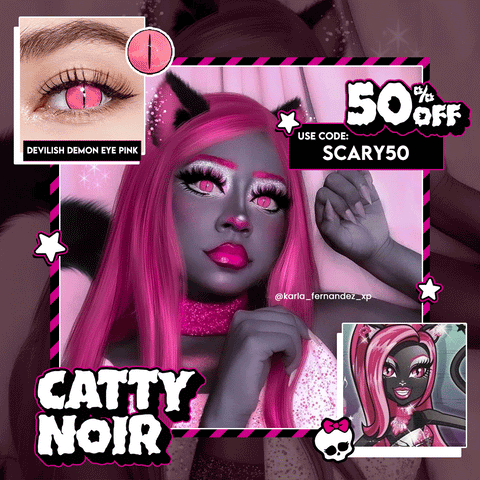 Monster High Catty Noir Cosplay Colored Contacts